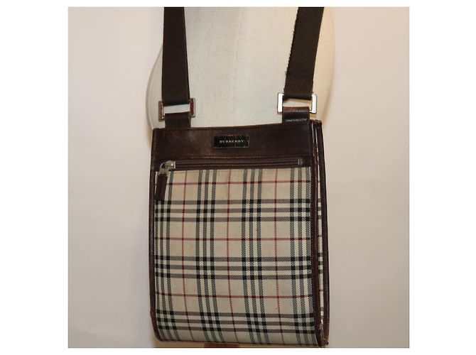 BURBERRY Nova Check Umhängetasche Canvas Beige Braun Auth yk11382 - Ansicht 23