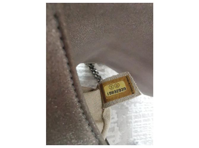 Borsa media Chanel Boy con paillettes strass Metallico - vista 9