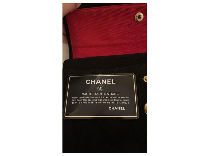 Chanel Classique Timeless Petit borsa a spalla nera tela Nero - vista 10