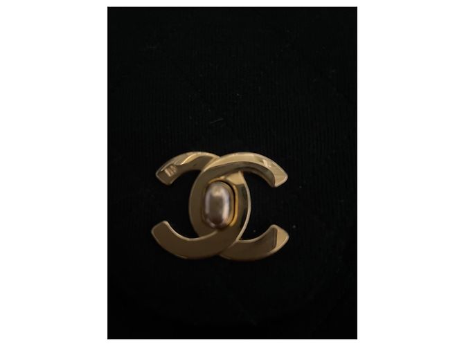 Chanel Classique Timeless Petit borsa a spalla nera tela Nero - vista 5
