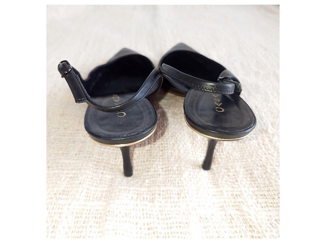 Casadei Leather Pumps with Strap Black - view 4