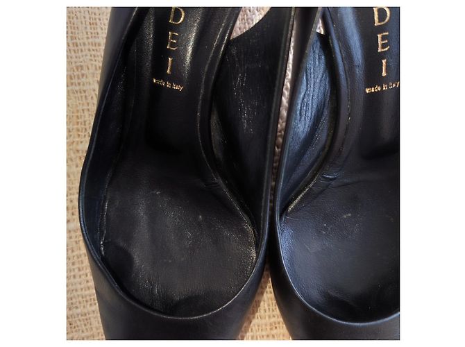 Casadei Leather Pumps with Strap Black - view 7