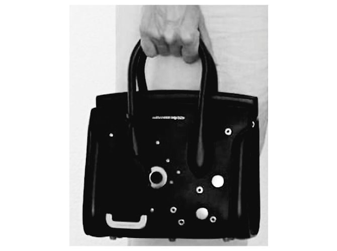Borsa Alexander McQueen in pelle nera Nero - vista 2