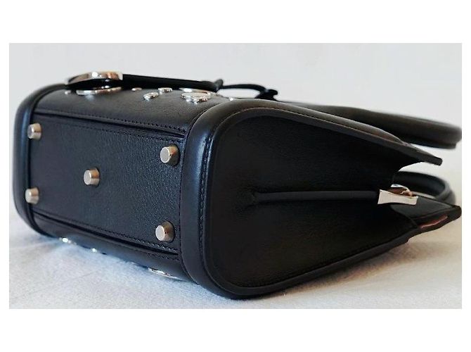 Borsa Alexander McQueen in pelle nera Nero - vista 3