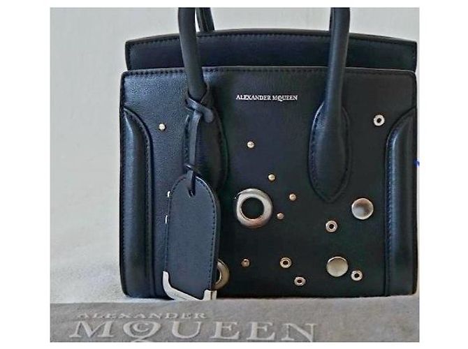 Borsa Alexander McQueen in pelle nera Nero - vista 4