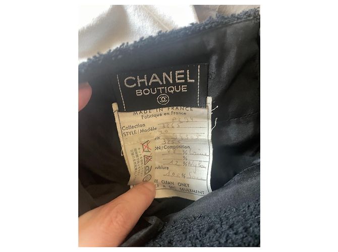Cambon Chanel Abito d'epoca del 1994 per sfilata Blu navy - vista 5