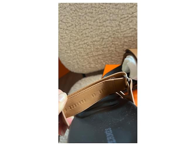 Sandali Hermès Chypre in pelle marrone - vista 6