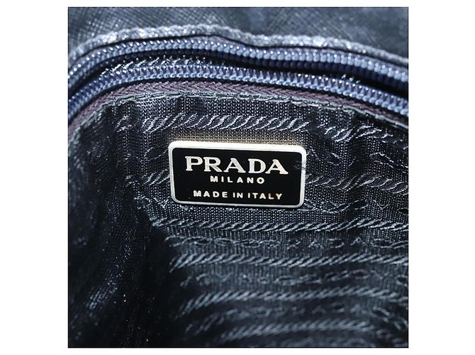 PRADA Borsa a Mano Nylon Nero Auth bs13283 - vista 10