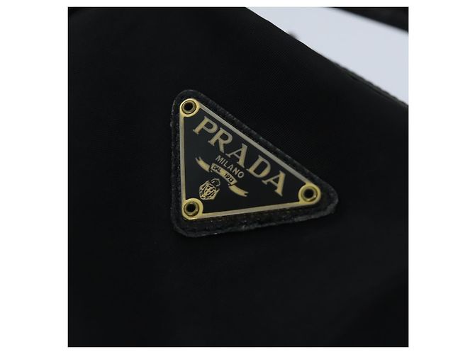 PRADA Borsa a Mano Nylon Nero Auth bs13283 - vista 17
