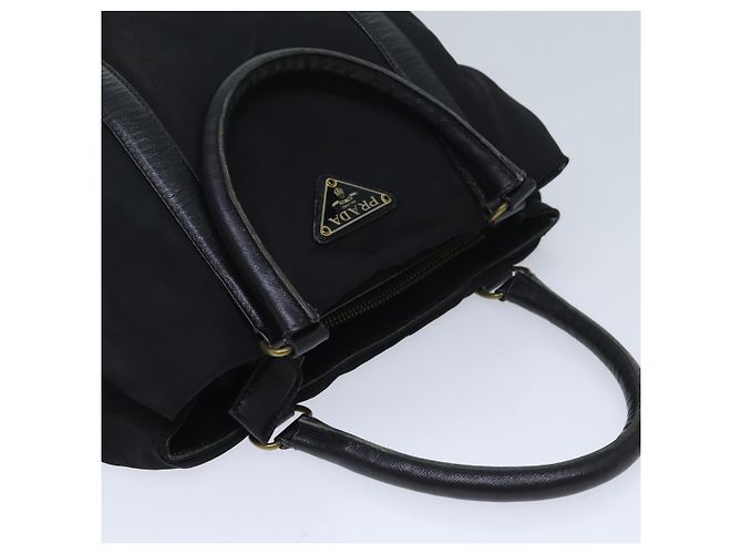 PRADA Borsa a Mano Nylon Nero Auth bs13283 - vista 6