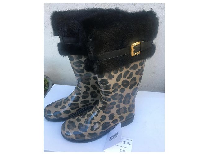 Botas de goma Moschino Cheap And Chic Leopardo - vista 3