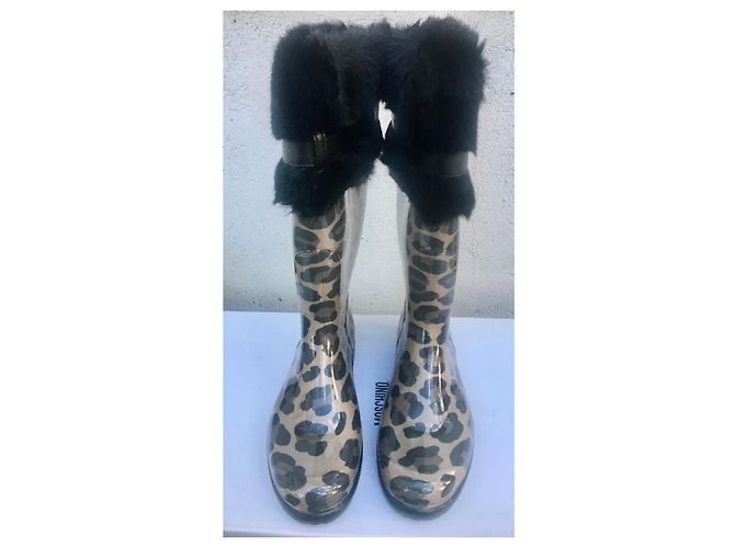 Botas de goma Moschino Cheap And Chic Leopardo - vista 4