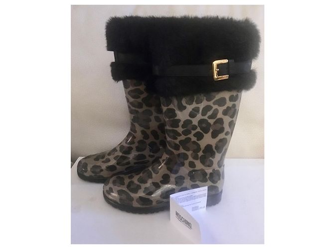Botas de goma Moschino Cheap And Chic Leopardo - vista 5