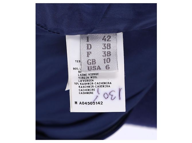 Ärmelloses Etuikleid im Farbblockdesign von Alberta Ferretti aus blauer Wolle - Ansicht 5