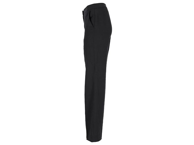 Pantaloni Max Mara a gamba larga in lino nero - vista 2