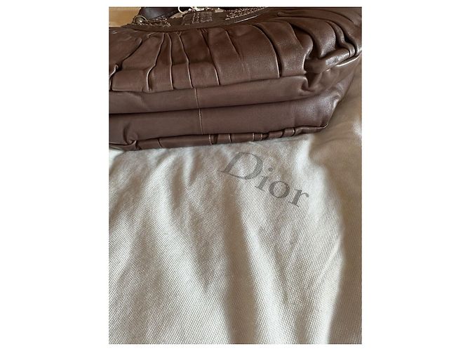 Borsa a mano Dior Sharon Stone in pelle marrone - vista 6