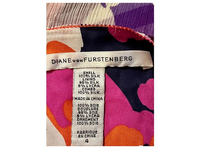 Diane Von Furstenberg Vestido de seda chiffon Deana de DvF Multicolor - vista 4