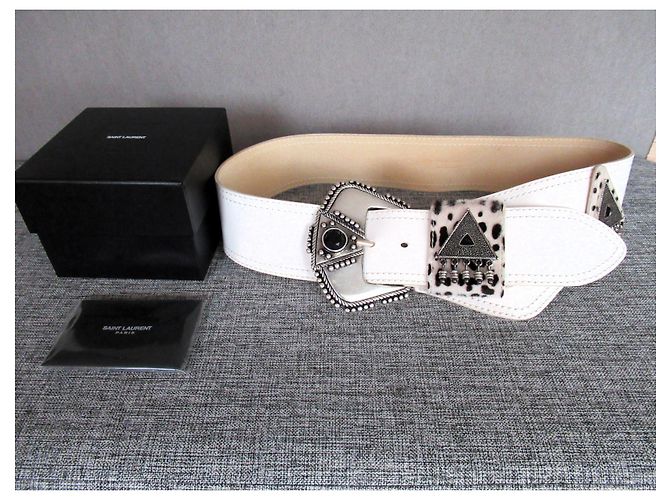 Saint Laurent weißer Ledergürtel - Ansicht 5