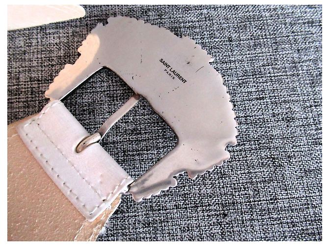 Saint Laurent weißer Ledergürtel - Ansicht 6