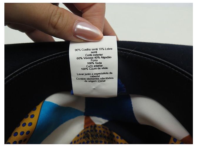 Hermès NEUER HERMES-HUT AUS NACHTBLAUEM KANINCHEN- UND HASENFILZ 55 NEUER FILZHUT Marineblau - Ansicht 11