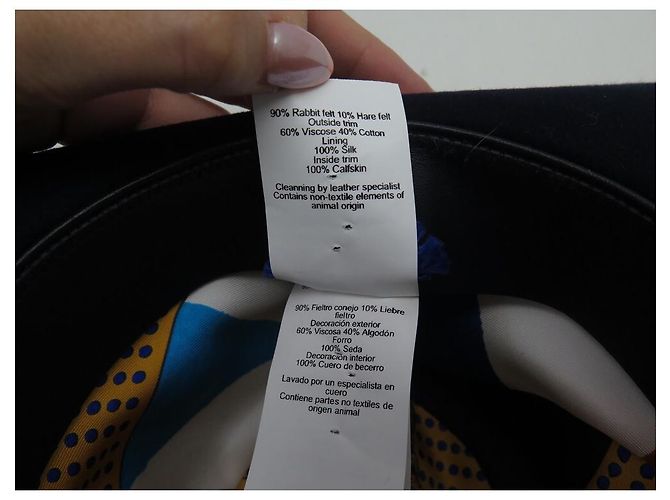 Hermès NEUER HERMES-HUT AUS NACHTBLAUEM KANINCHEN- UND HASENFILZ 55 NEUER FILZHUT Marineblau - Ansicht 9
