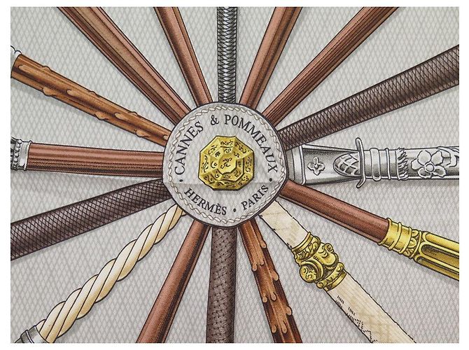 Hermès SCIARPA HERMES CANNES E POMMEAUX F. SCIARPA DE LA PERRIERE IN SETA ROSA - vista 8