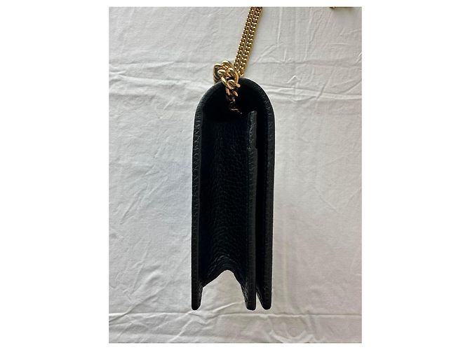 Gucci Borsa a catena mini in pelle GG Marmont Nero - vista 10