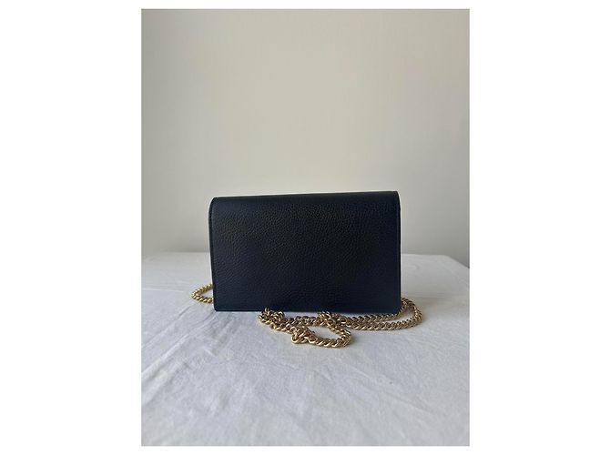 Gucci Borsa a catena mini in pelle GG Marmont Nero - vista 7