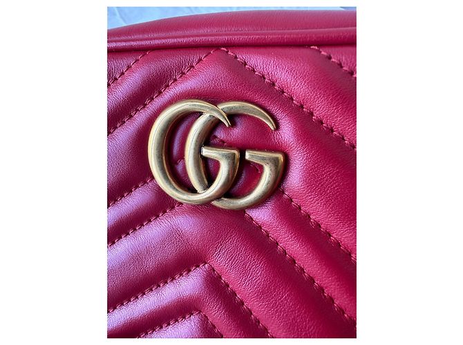 Gucci Borsa mini GG Marmont matelassé Rosso - vista 12