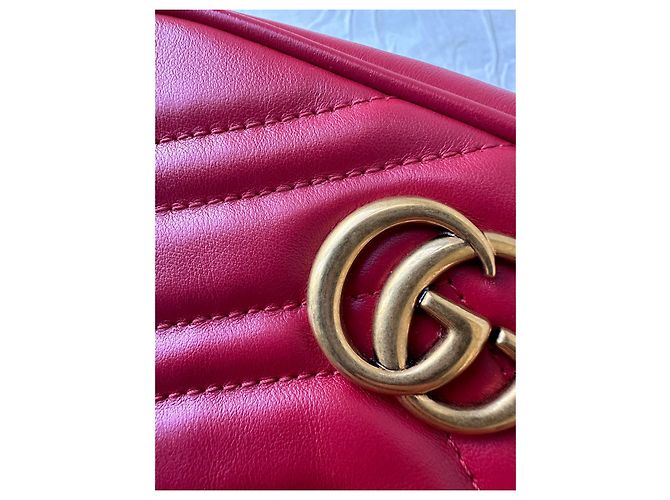 Gucci Borsa mini GG Marmont matelassé Rosso - vista 13