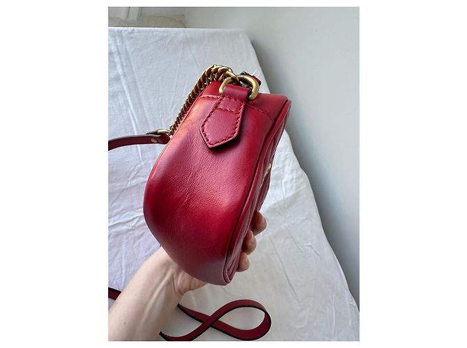 Gucci Borsa mini GG Marmont matelassé Rosso - vista 15