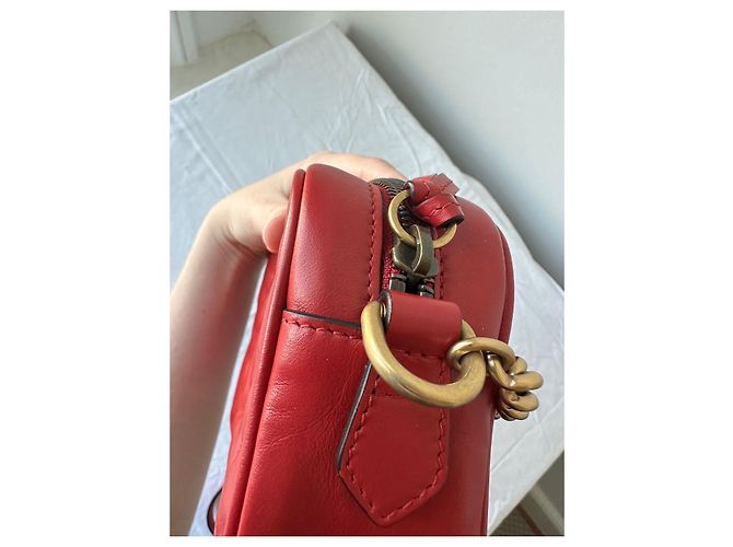 Gucci Borsa mini GG Marmont matelassé Rosso - vista 17