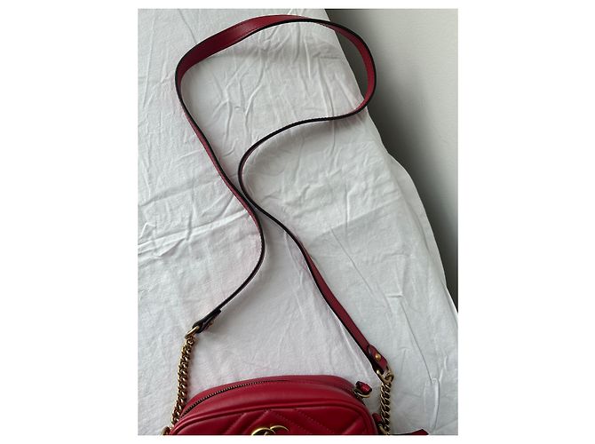 Gucci Borsa mini GG Marmont matelassé Rosso - vista 18
