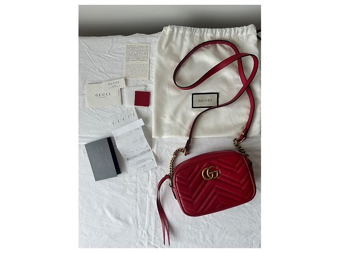Gucci Borsa mini GG Marmont matelassé Rosso - vista 2