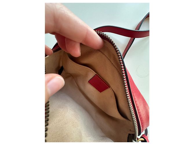 Gucci Borsa mini GG Marmont matelassé Rosso - vista 6