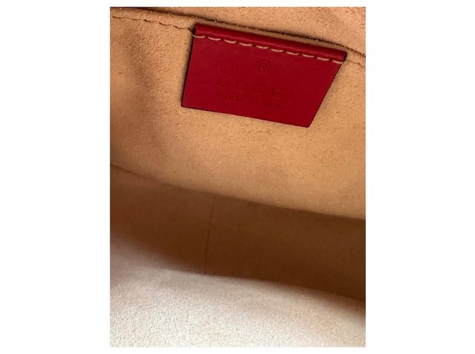Gucci Borsa mini GG Marmont matelassé Rosso - vista 7