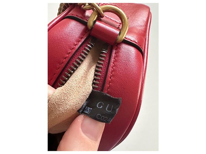 Gucci Borsa mini GG Marmont matelassé Rosso - vista 8