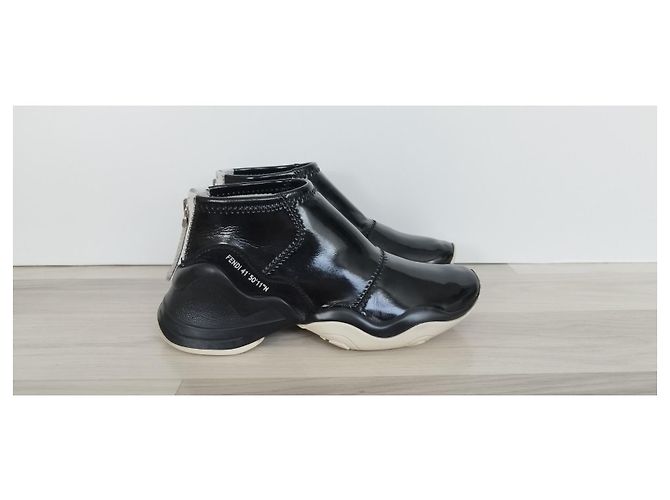 Sneakers Fendi FFluid in vernice nera Nero - vista 2