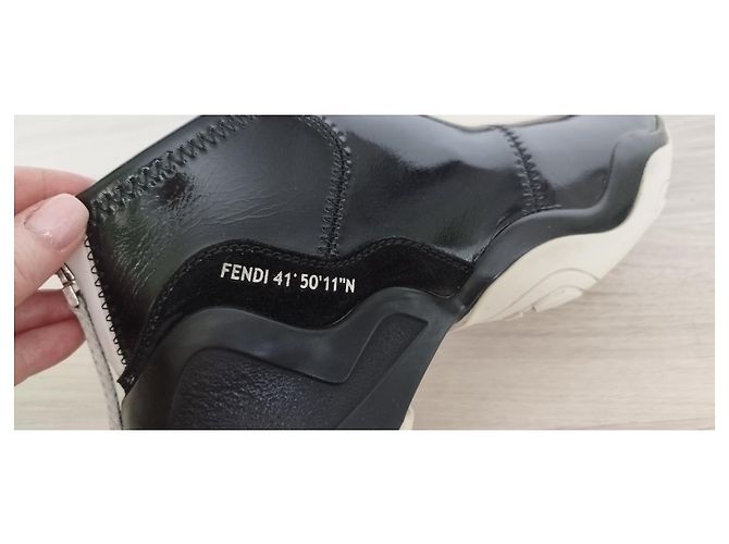 Sneakers Fendi FFluid in vernice nera Nero - vista 3