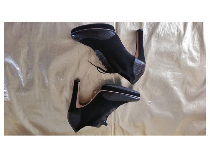 Stivaletti Repetto in pelle nera e camoscio Nero - vista 11