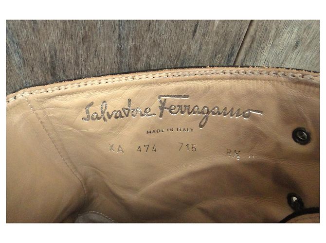 botines Salvatore Ferragamo talla 39 Marrón oscuro - vista 6