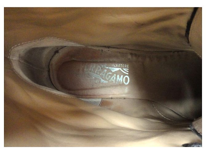 botines Salvatore Ferragamo talla 39 Marrón oscuro - vista 7