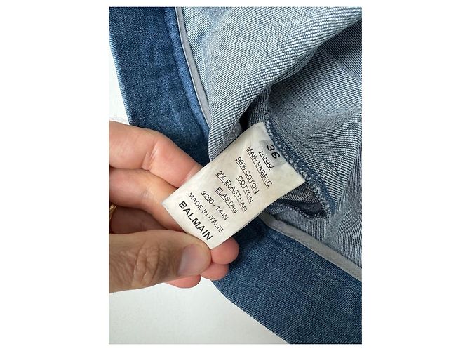 Abito mini Balmain con cristalli blu - vista 8