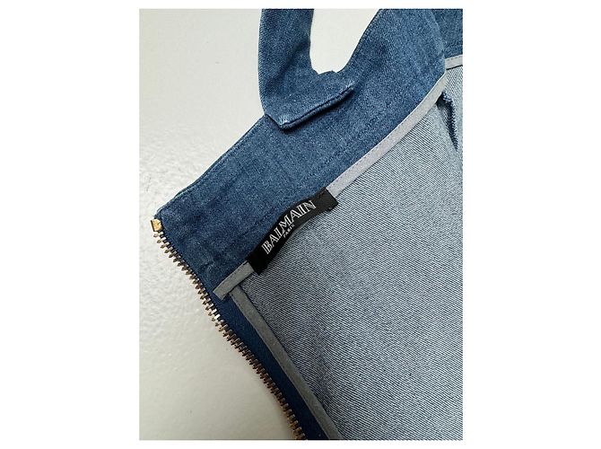 Abito mini Balmain con cristalli blu - vista 9