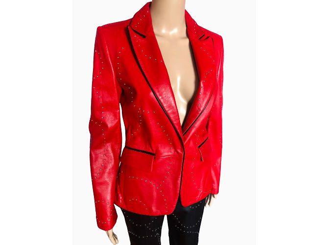 ICEBERG Jacken T.fr 34 Leder Rot - Ansicht 5