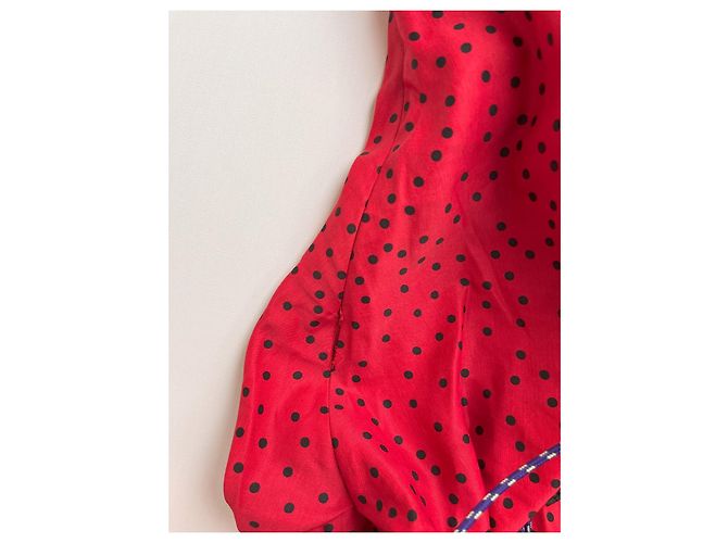 Abito rosso Magda Butrym in lino e viscosa - vista 8