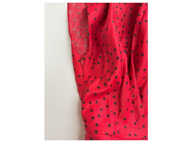 Abito rosso Magda Butrym in lino e viscosa - vista 9