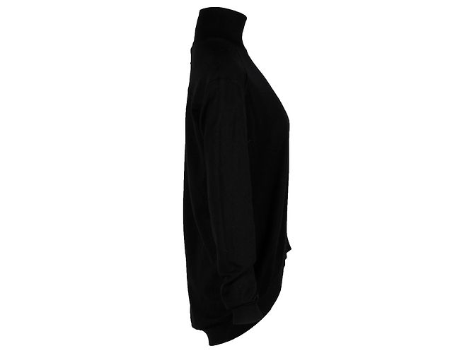 Suéter Givenchy com gola simulada em lã preta Preto - vista 2