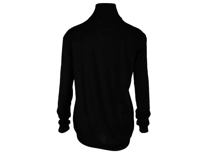 Suéter Givenchy com gola simulada em lã preta Preto - vista 3