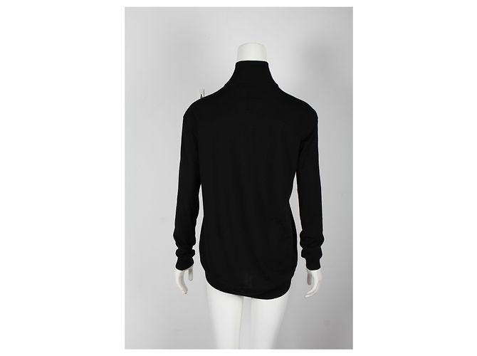 Suéter Givenchy com gola simulada em lã preta Preto - vista 8